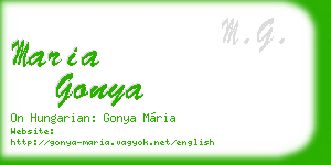 maria gonya business card