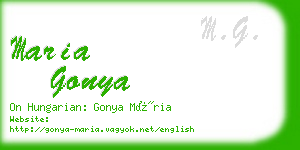 maria gonya business card